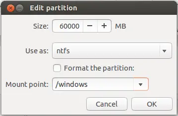 edit partition install ubuntu