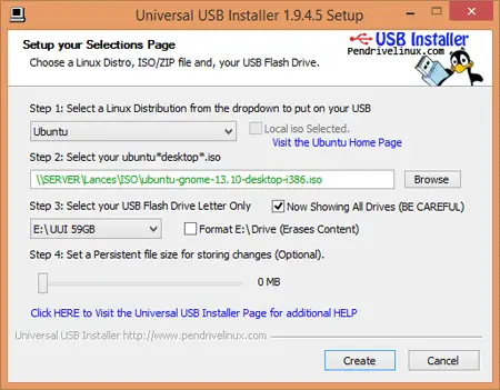 Pendrive Linux Universal USB installer